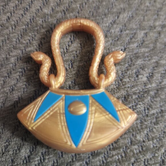 Monster High Doll Nefera de Nile 1st Wave Original Gold & Teal Snake Head Purse - Picture 4 of 4